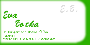 eva botka business card